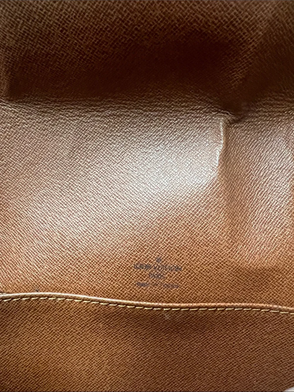 Louis Vuitton Monogram Shoulder Bag in Brown and Tan Leather